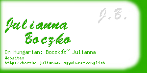 julianna boczko business card